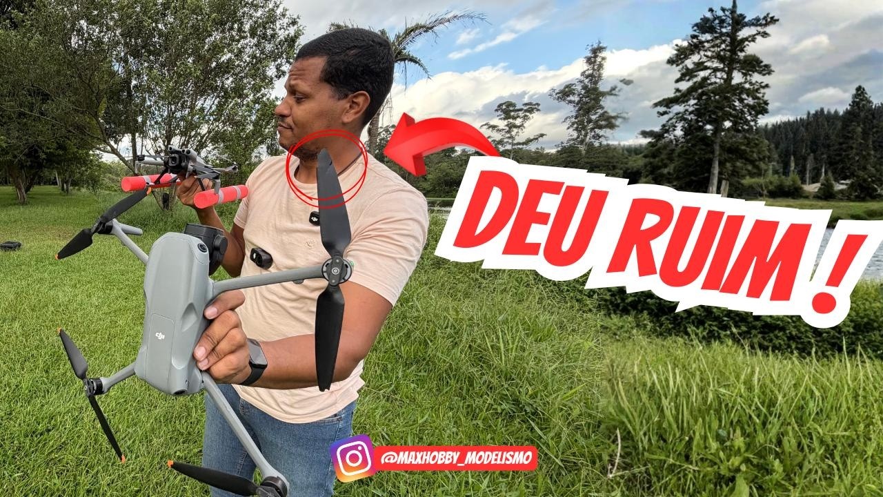 Fui testar o DJI Mini 5 no lago… e acabei quebrando o Air 3S 😱