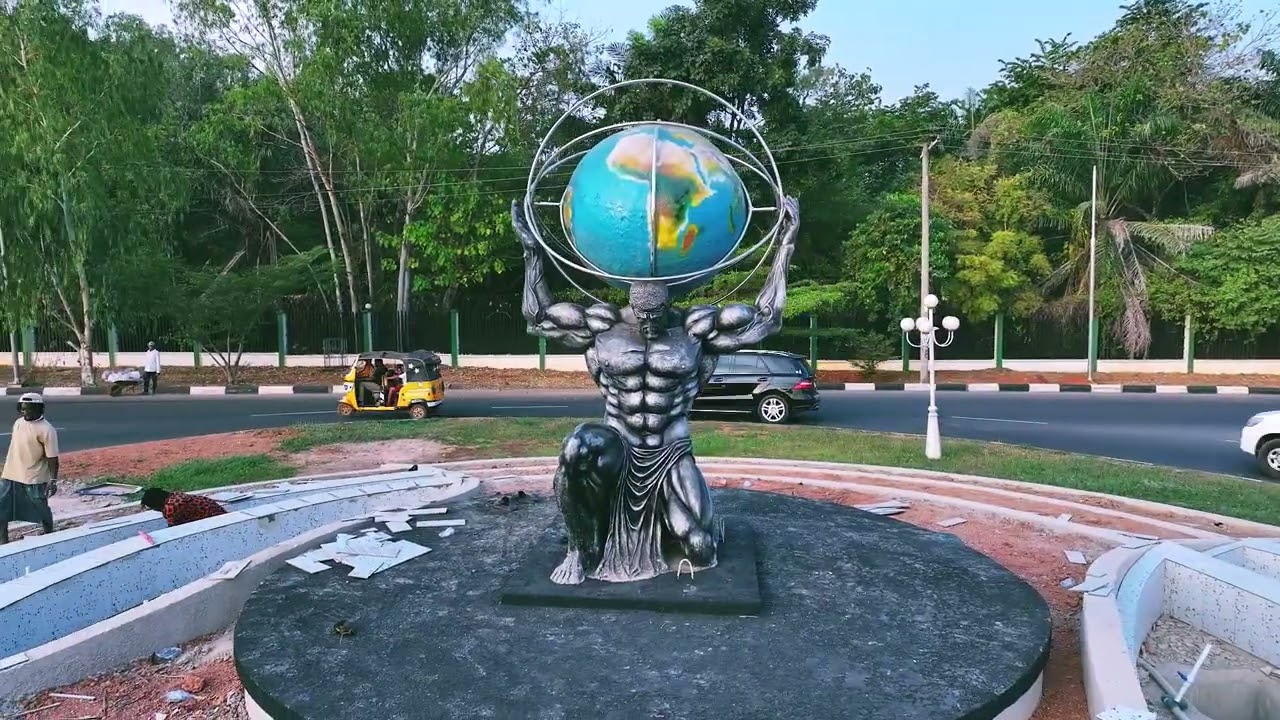 Round abouts and Sculptures in Enugu.