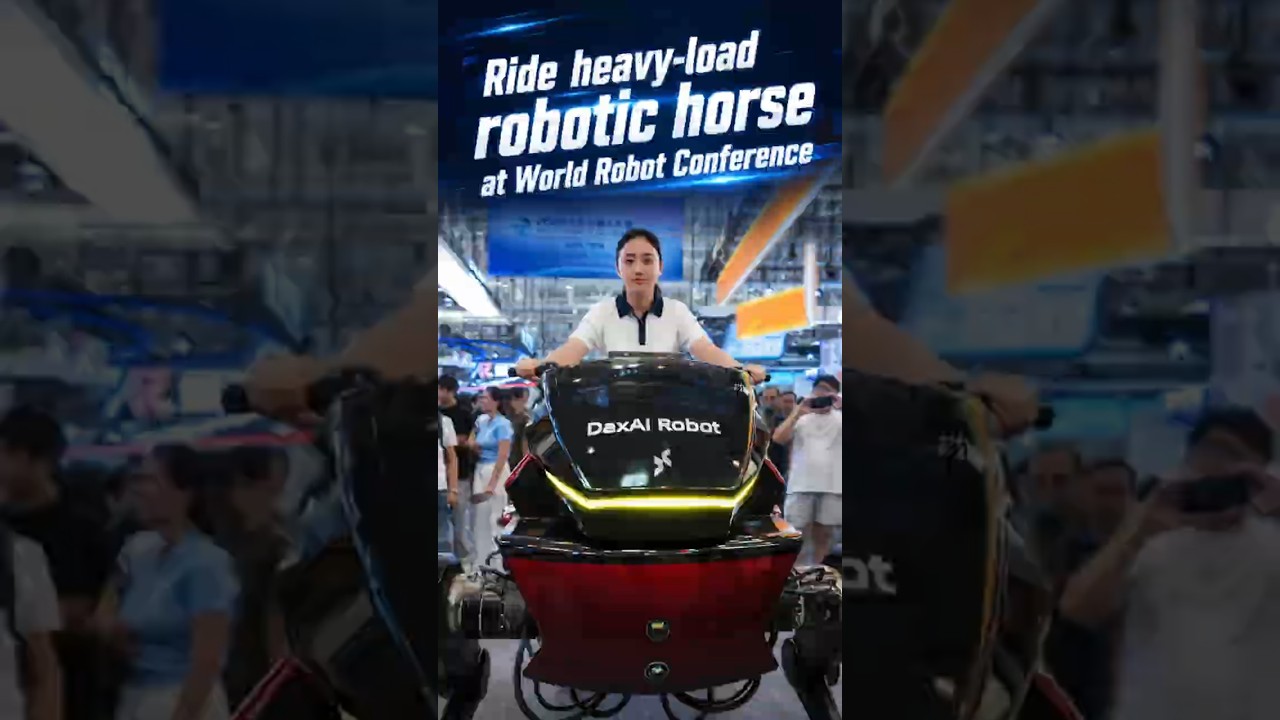 Riding heavy-load robotic horse at World Robot Conference