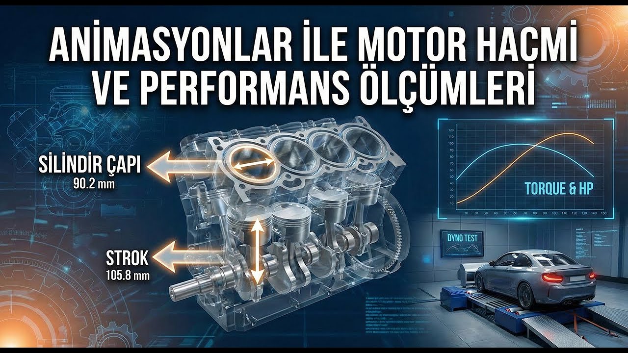 Animasyonlar ile Motor Hacmi ve Performans Ölçümleri