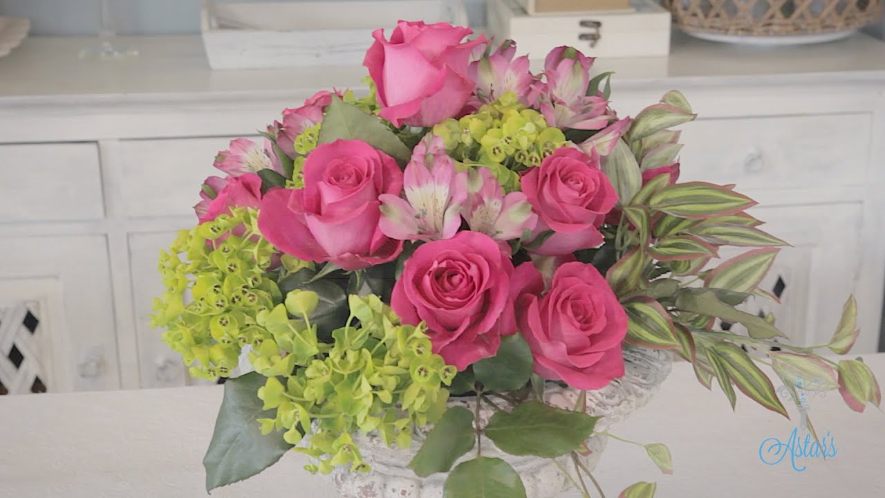 Making a Simple Round Rose Arrangement Floristry Tutorial