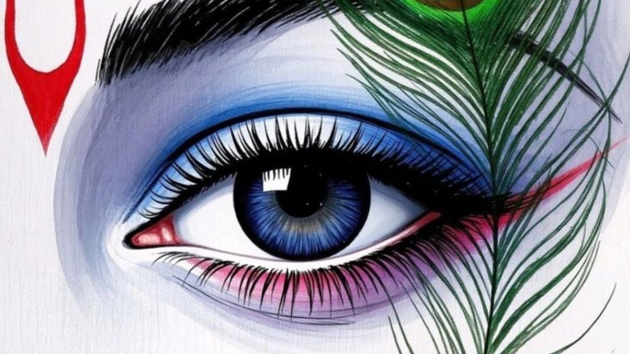 Krishna Eyes drawing ✨👀💗