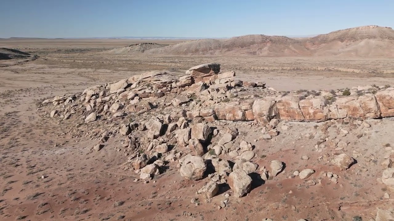Stock Video - Aerial view of the desert terrain in Utah around Copper Mine Ridge