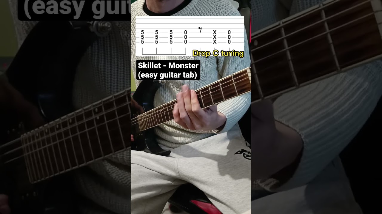 Easy guitar tab: Skillet - Monster