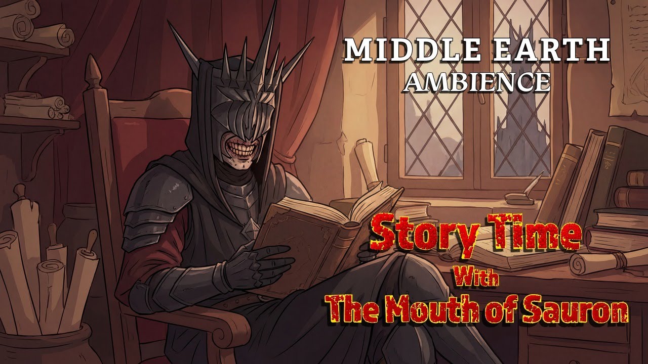 Mouth of Sauron's Candlelit Contemplation | Evil King's Reading Retreat