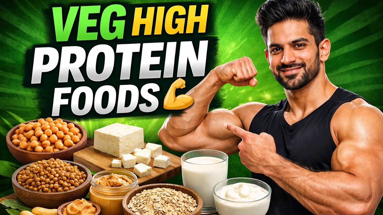 Vegetarian High Protein Foods 💪 | बिना अंडा Protein कैसे पूरा करें