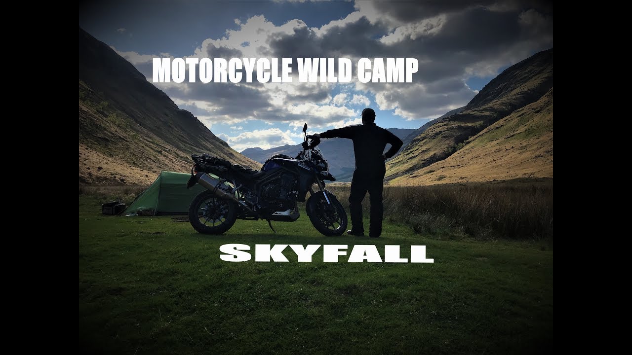 Motorcycle Wild Camp - Scotlands Skyfall Location