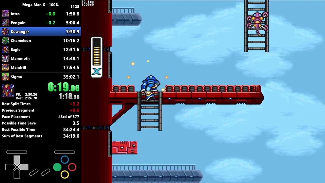 (PB) Mega Man X 100% Speedrun in 34:59 (14-02-2026)