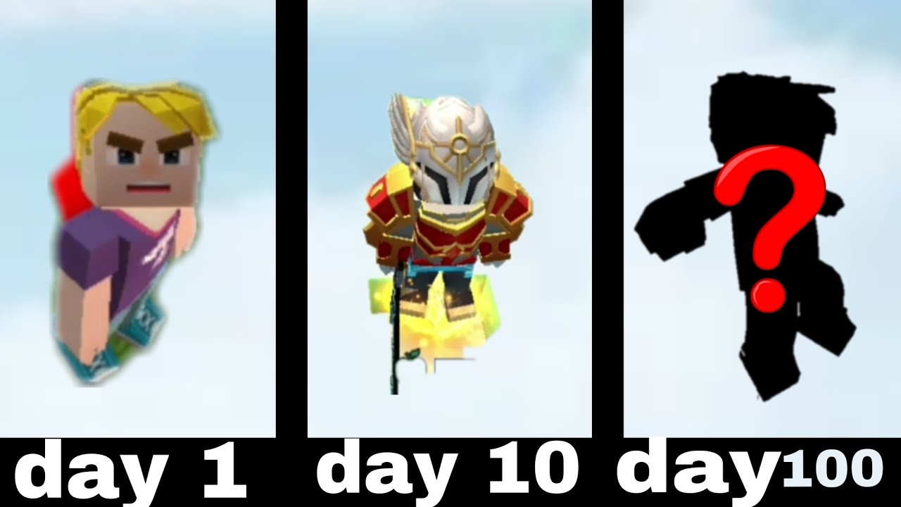 I spent 100 days in Skyblock || (BlockMan Go)
