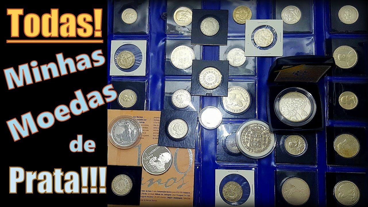 Todas as minhas moedas de prata: Réis, cruzeiros, reais.. Patacão 960 réis, 2000 Réis dom Pedro..
