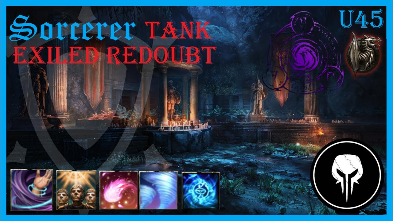 ESO Exiled Redoubt Trifecta, Sorcerer Tank POV + Build, (The Just) PS5 EU, U45