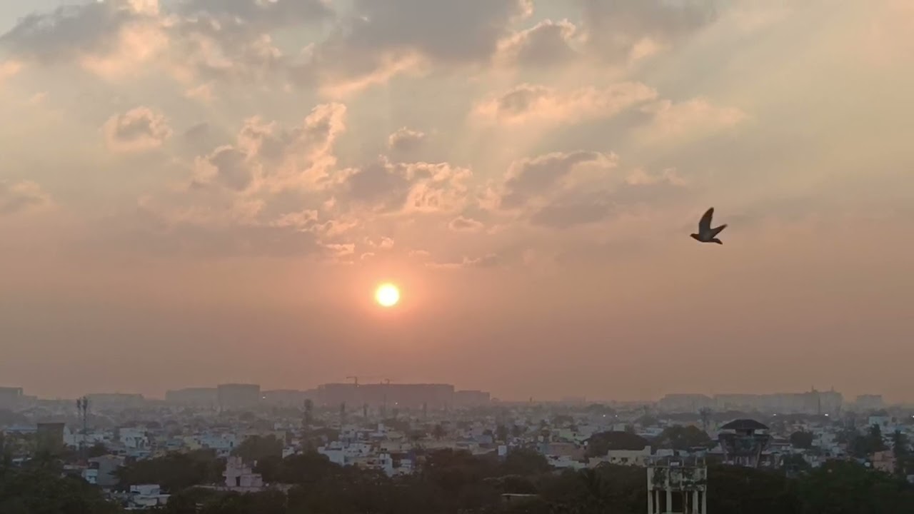Sun Set  view in Chennai.7 Feb. 2026