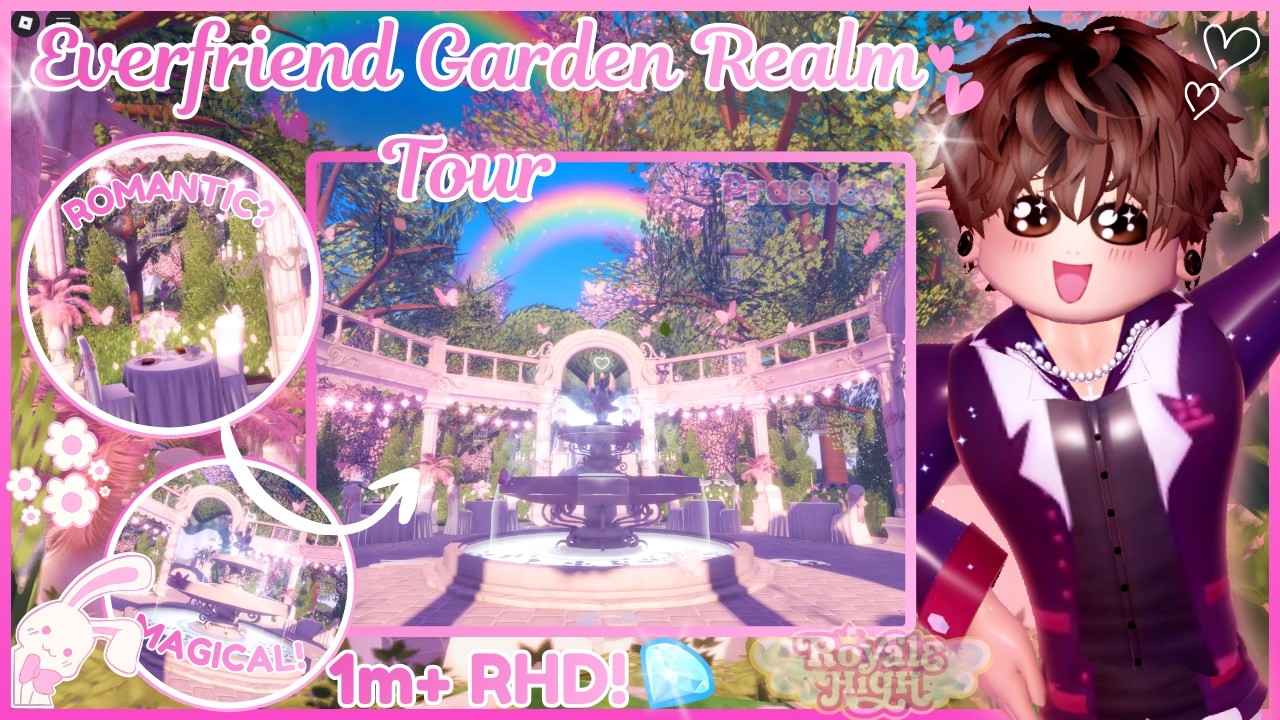 💗EverFriend Garden Realm Tour! 💌 // Royale High Everfriend Dorm Tour!🌈