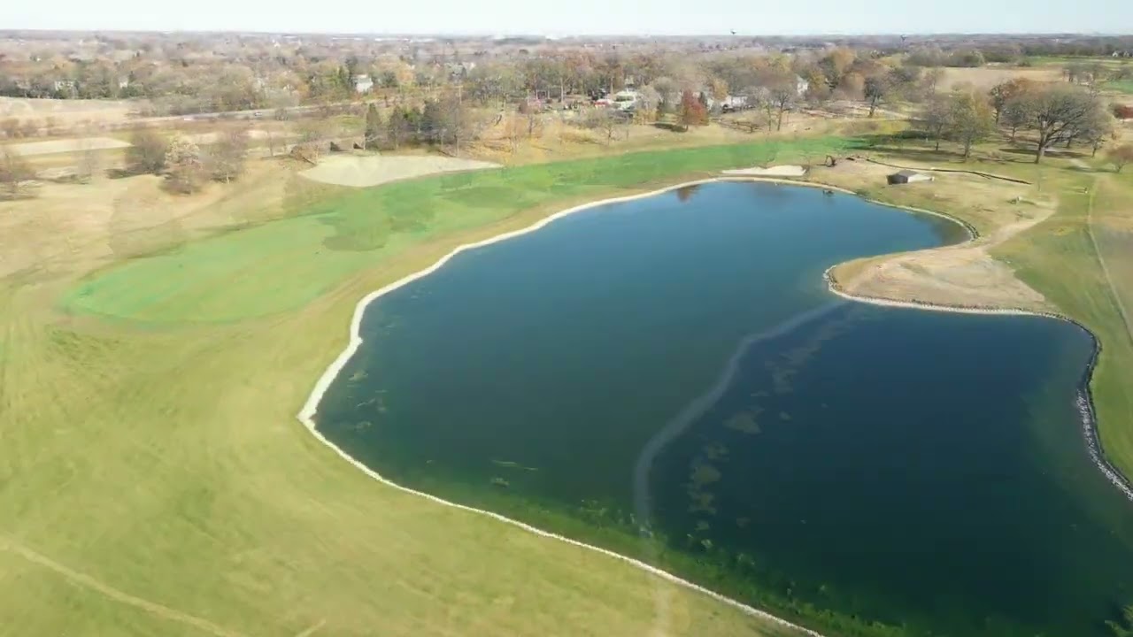 Hole 14 before and after