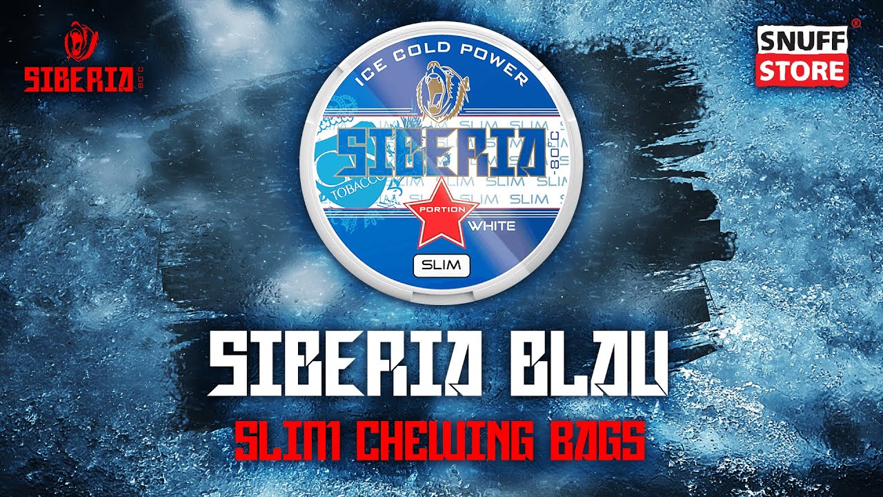 Siberia Blau Slim Chewing Bags Erfrischende schlanke beutel mit 24 mg/g Nikotin pro snus portion