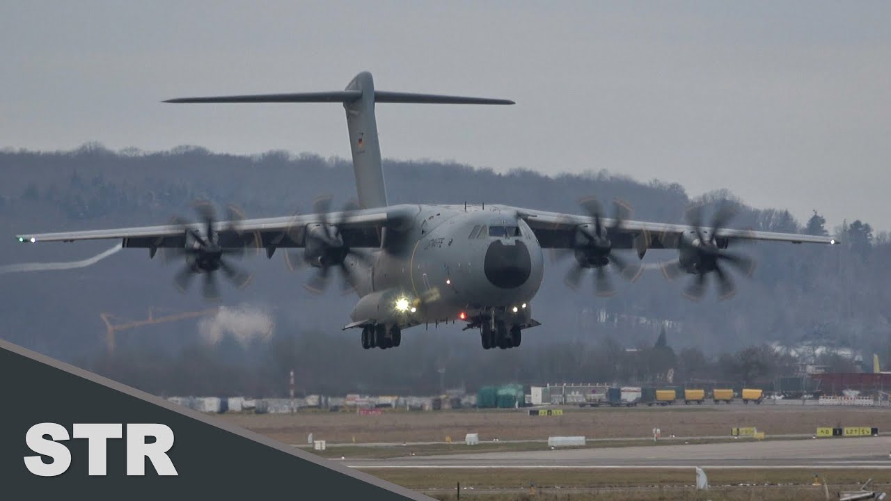 Luftwaffe Airbus A400M at Stuttgart Airport
