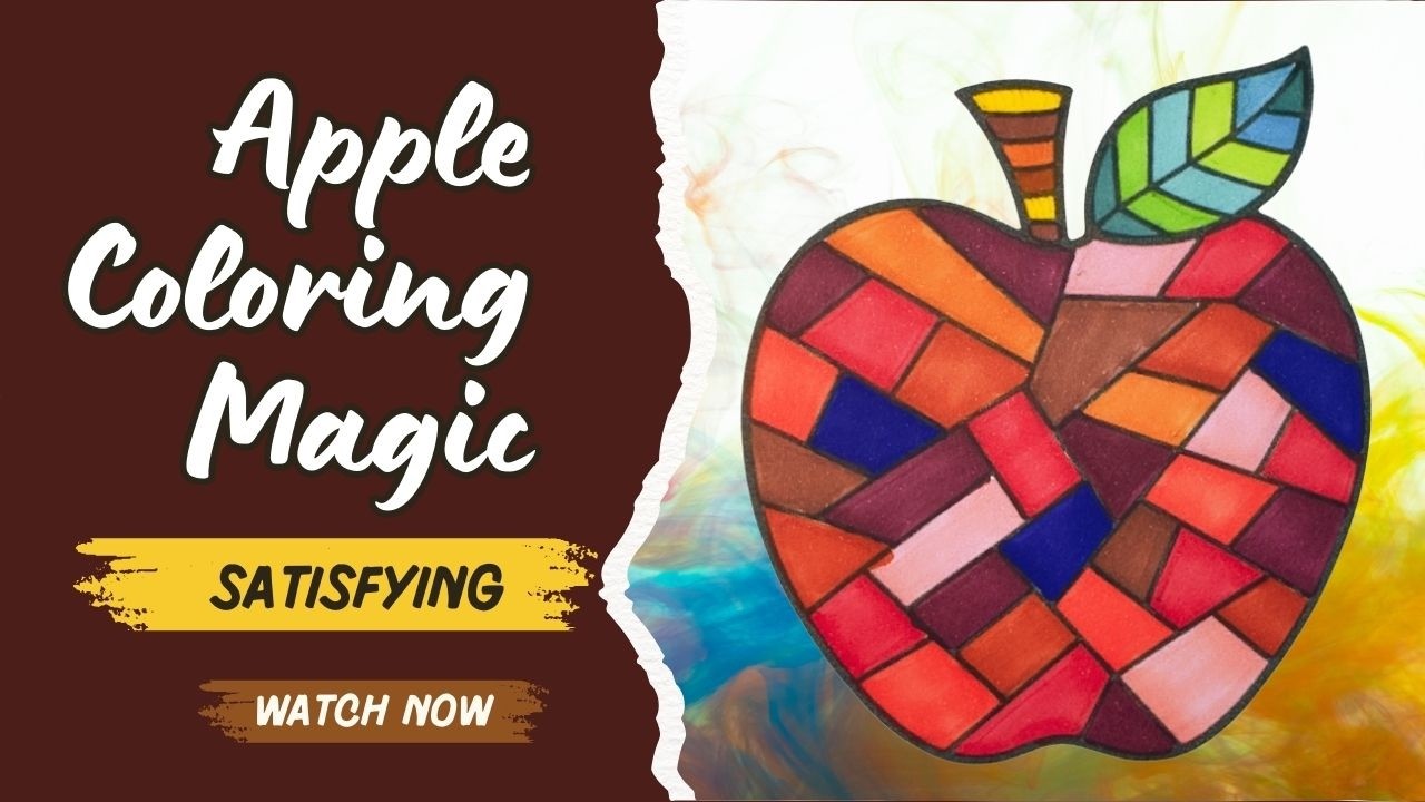Smooth Marker Coloring ASMR ✨ | Oddly Satisfying | Apple