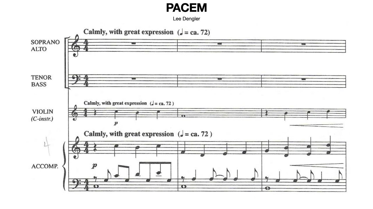 Pacem (L.Dengler) SATB Score Video