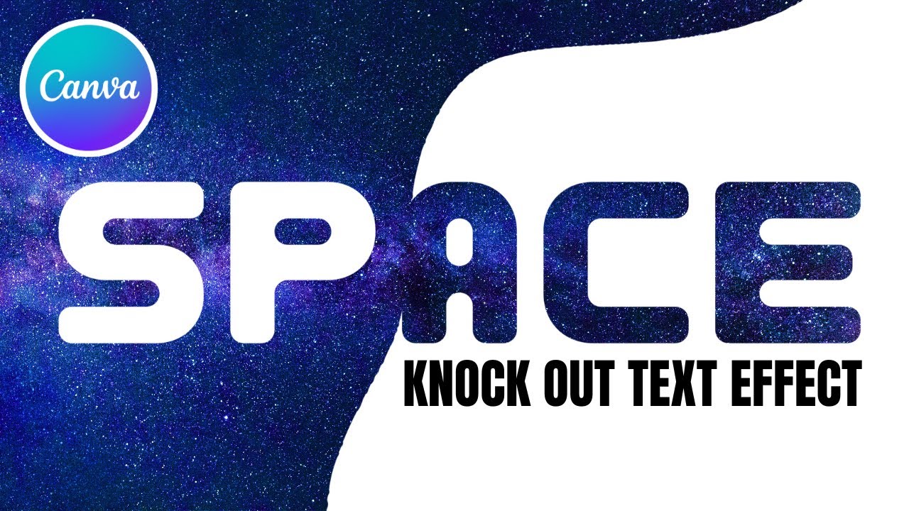 How to knockout text in Canva | Transparent Text Cutout Effect Tutorial