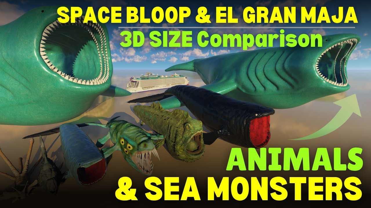 🦁 Epic Animal & Other Sea Monster Size Comparison! 🐘 Real Scale in 3D Animation || El Gran Maja ??