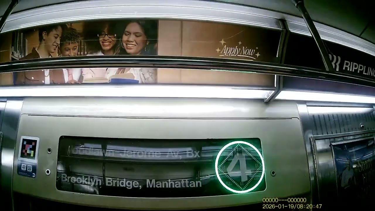 Boarding & Leaving R62A 4 Train Round Trip From 125th St, Woodlawn To Brooklyn Bridge 1/19/26