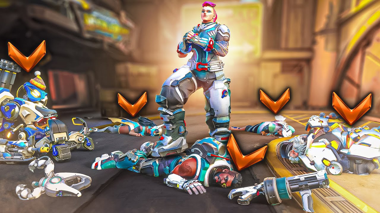 1 BUFFED Top 500 ZARYA vs 5 Bronze Players - Who wins?! (ft. Guru)