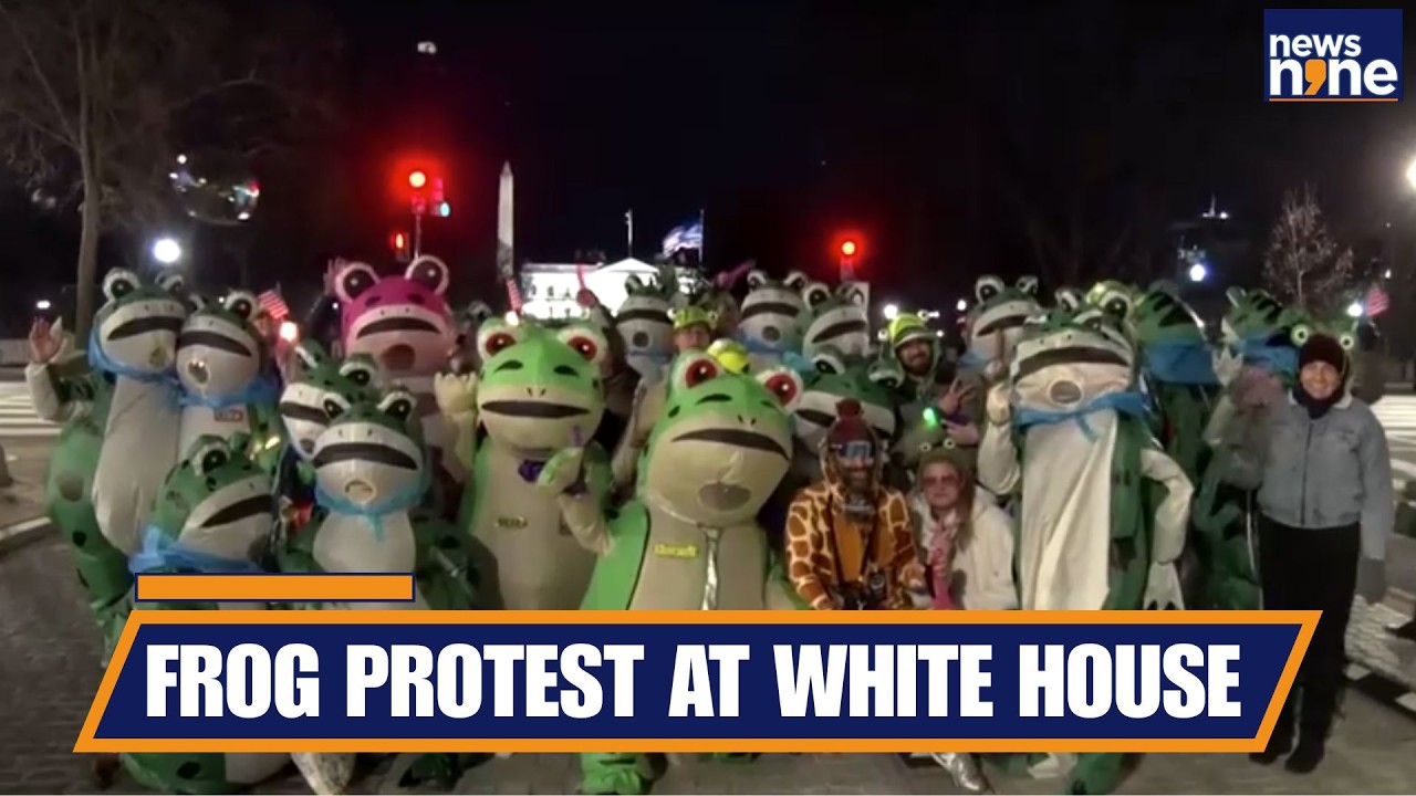 Frog Protest Near White House After Trump&rsquo;s SOTU | Peaceful Activists Rally 2026