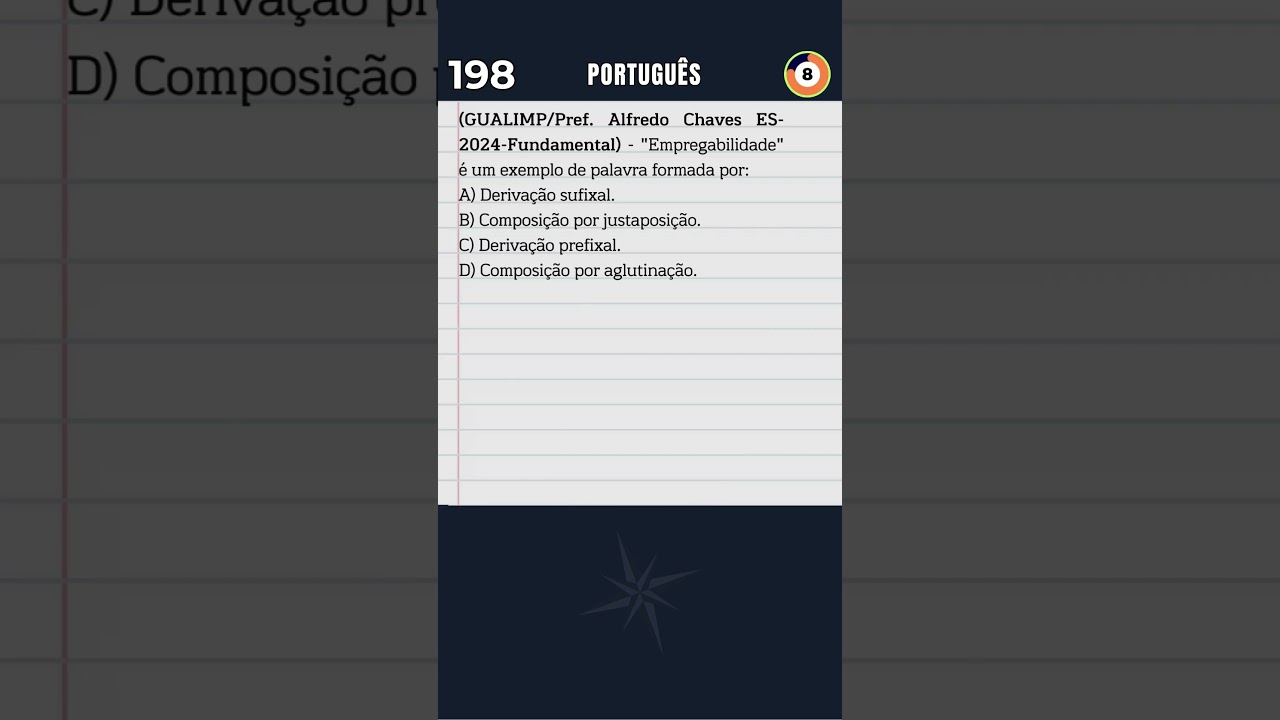 📘 QUEST&Atilde;O DE CONCURSO - PORTUGU&Ecirc;S N&deg; 198 #shorts #concurso #concursosp&uacute;blicos #concursos #simulado