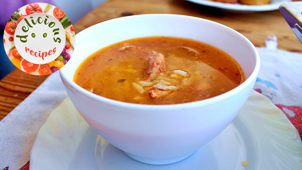 Chicken Soup Recipe with Rice and Tomato Paste