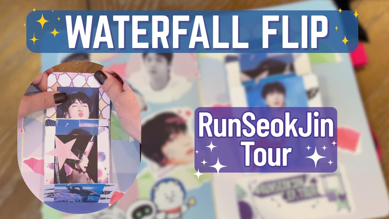 RunSeokJin Tour Journal With Me | Interactive Waterfall Photocard Spread