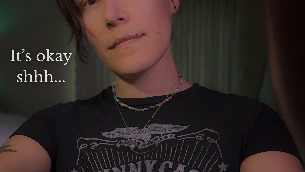 ASMR | Close-up Whispering Breathing & Hair Stroking 