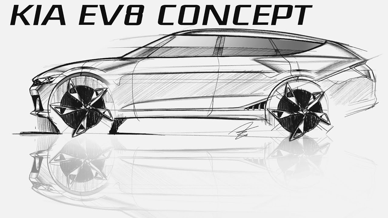 KIA EV8 concept iPad sketch