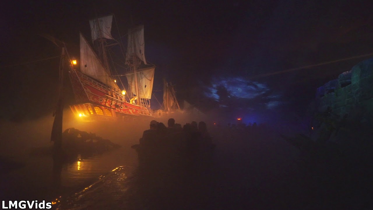 [HD] Pirates of the Caribbean ride (Xtreme Low Light) - Disneyland POV Complete ridethrough