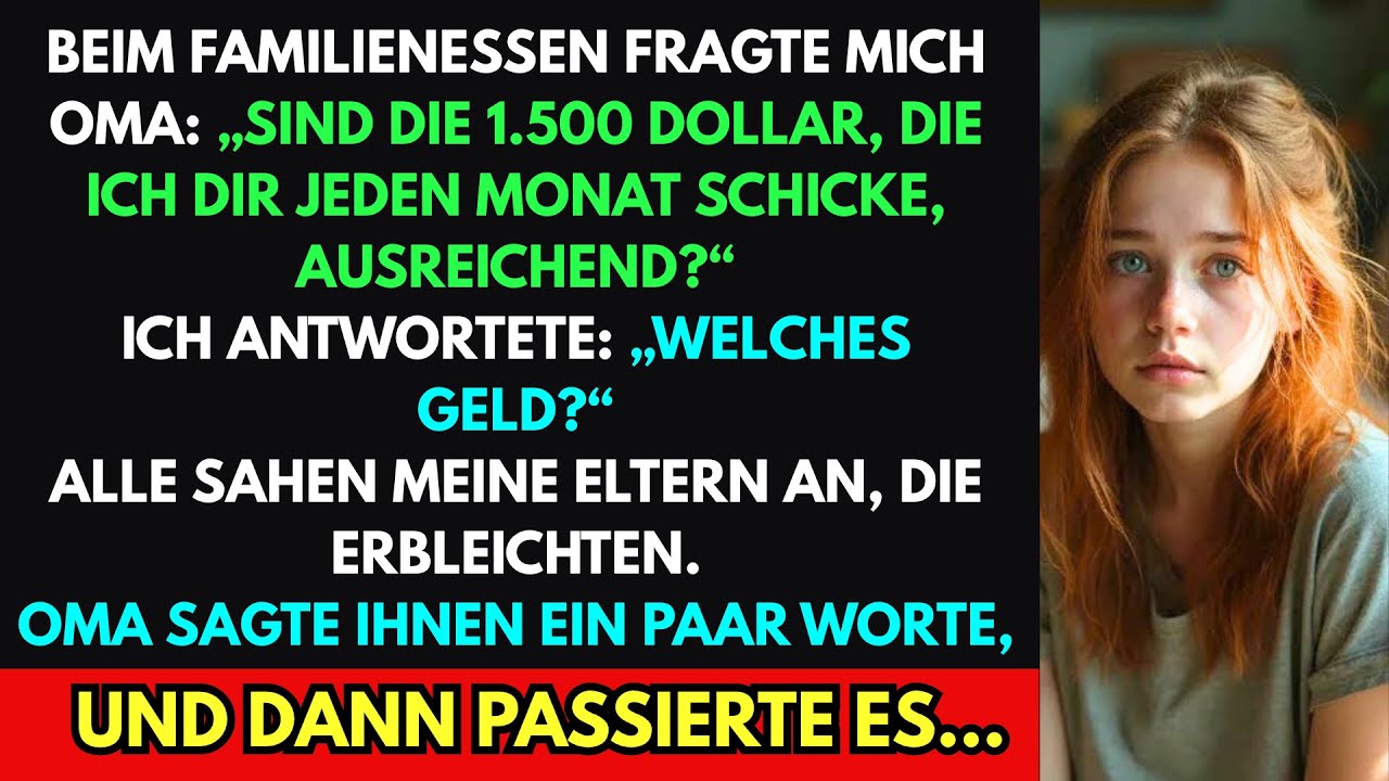 Beim Familienessen fragte Oma: ‚Reichen die 1.500 Dollar im Monat?‘ Alle blickten plötzlich auf…