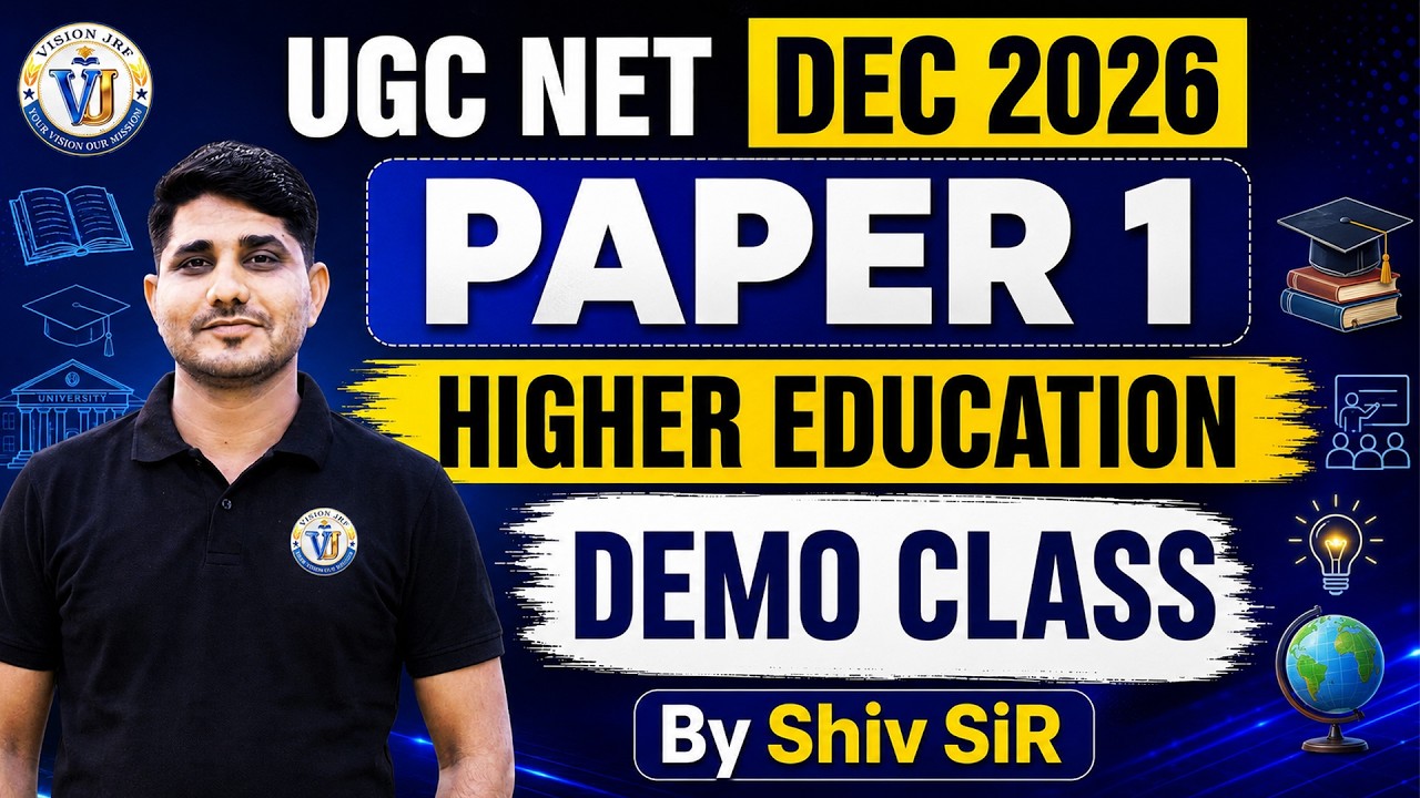 UGC NET Paper 1 Higher Education Demo Class | NET JRF DEC 2026 Paper -1 Preparation | Shiv Sir