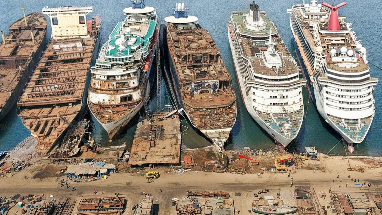Life Inside Dangerous Shipyard Scrapping Gigantic Ships By Hands