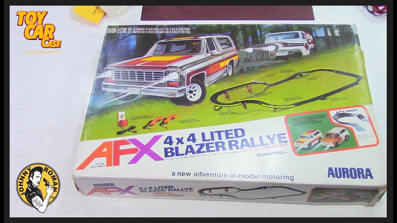 6011 AFX 4x4 Lited Blazer Rallye Slot Car Set Toy Car Case