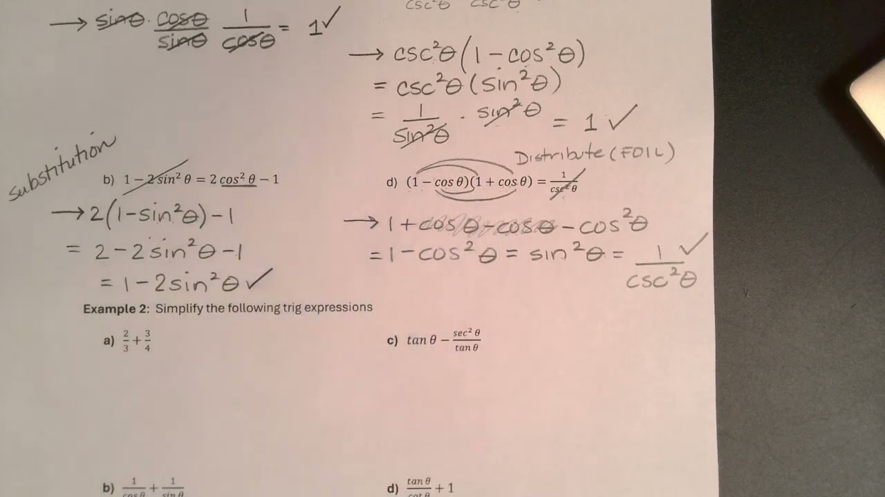 8.1 Video Lesson Trig Identity (Day 2)
