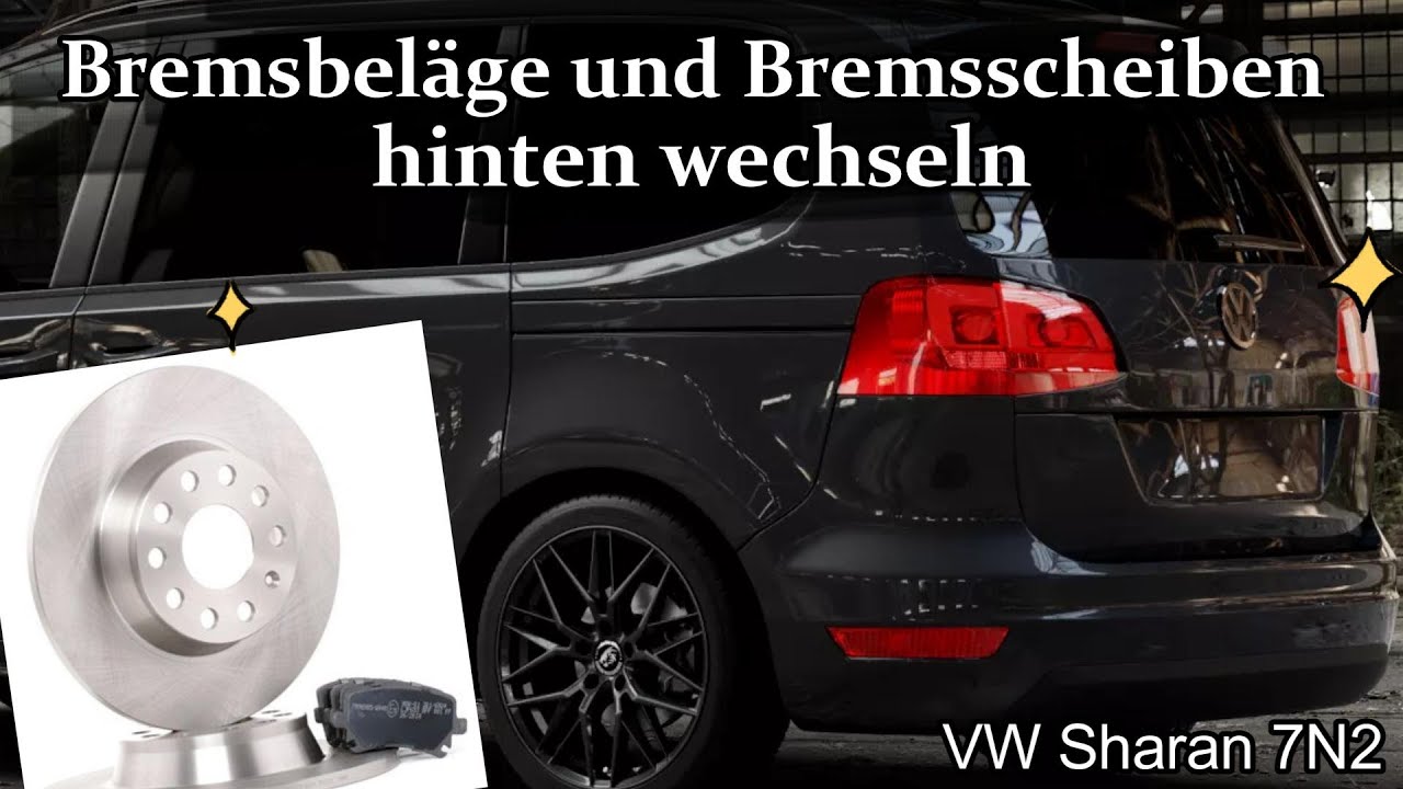Bremsscheiben und Beläge hinten wechseln VW Sharan 7N2 (Changing brake discs and pads at the rear)