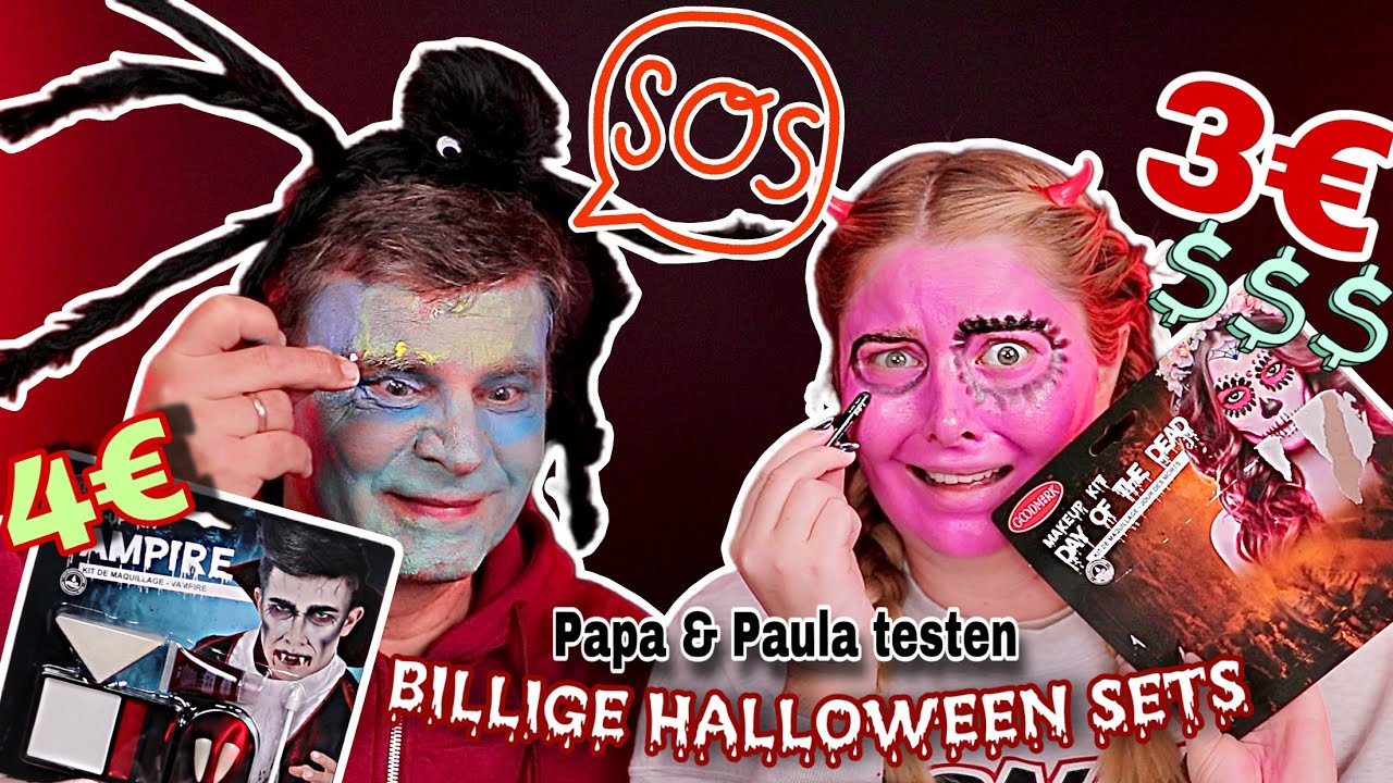 Paula & Papa testen Halloween Sets - 2024 🤫 3€ HALLOWEEN MAKEUP?! 💀💰