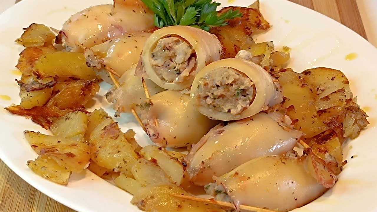 I Calamari Ripieni al forno con patate che profumano di mare