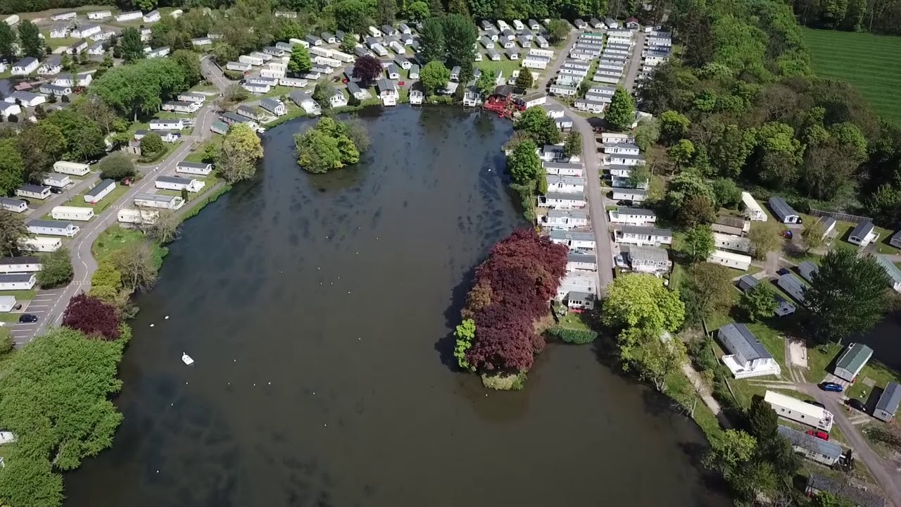 Drone footage of Haven Haggerston Castle, Berwick, England