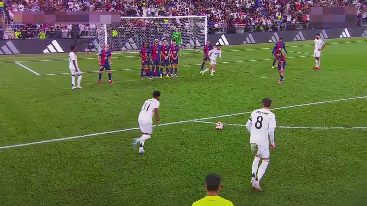 Rodrygo's Free Kick Goal vs FC Barcelona 4K 60fps | Gol de Rodrygo UHD | FreeClips4K | Clip For Edit