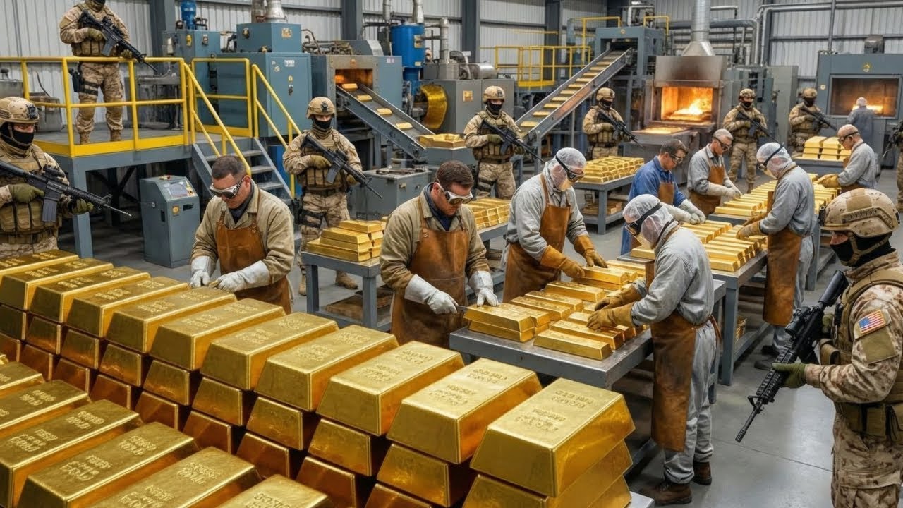 Inside the Gold Refining Plant: How Rock Turns Into Pure 24K Gold Bars (Full Process)