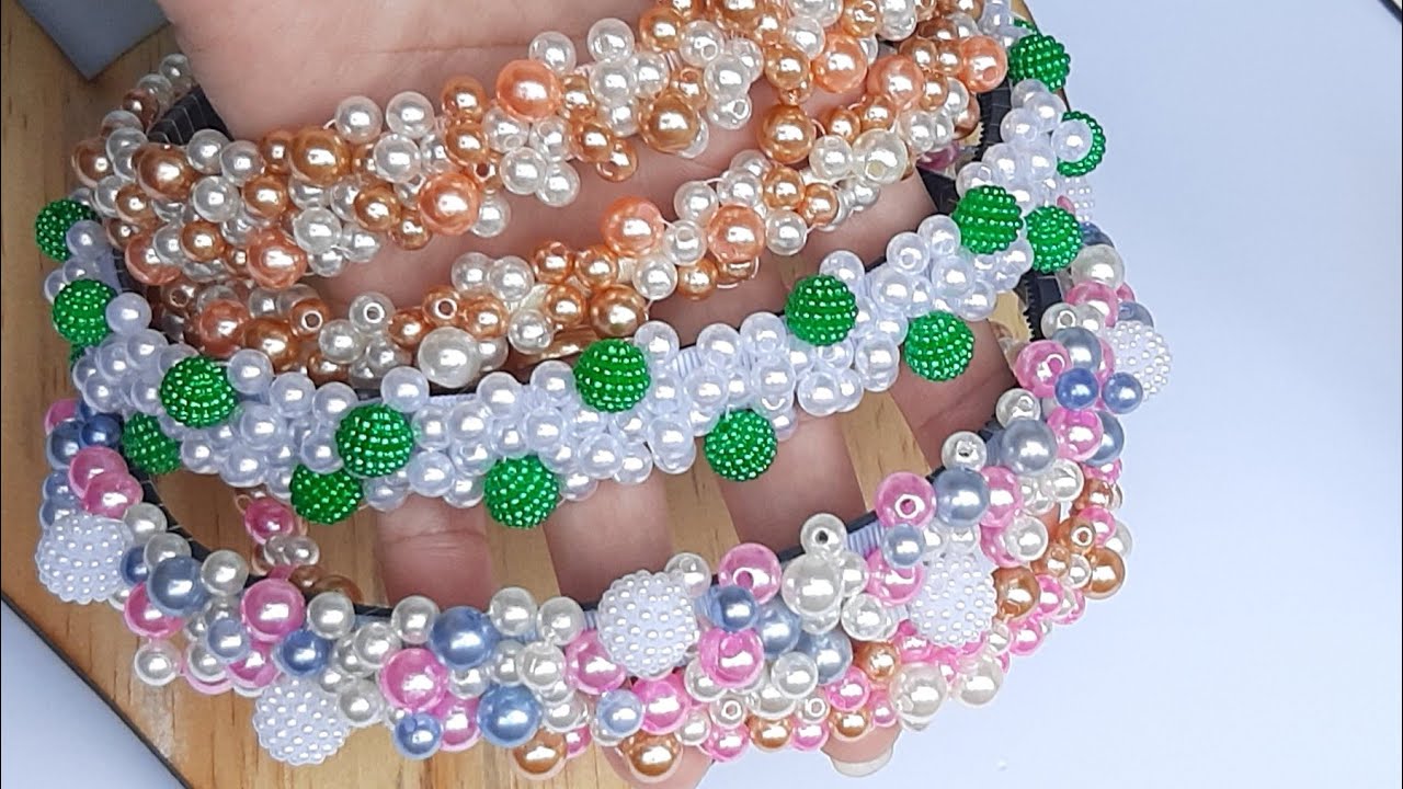 Tiara de pérolas colorida mãe e filha/by mimos da gerlucia