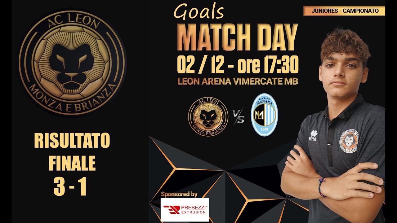 JUNIORES U19 REGIONALE A - 23-24 - CAMPIONATO, LEON vs LUCIANO MANARA