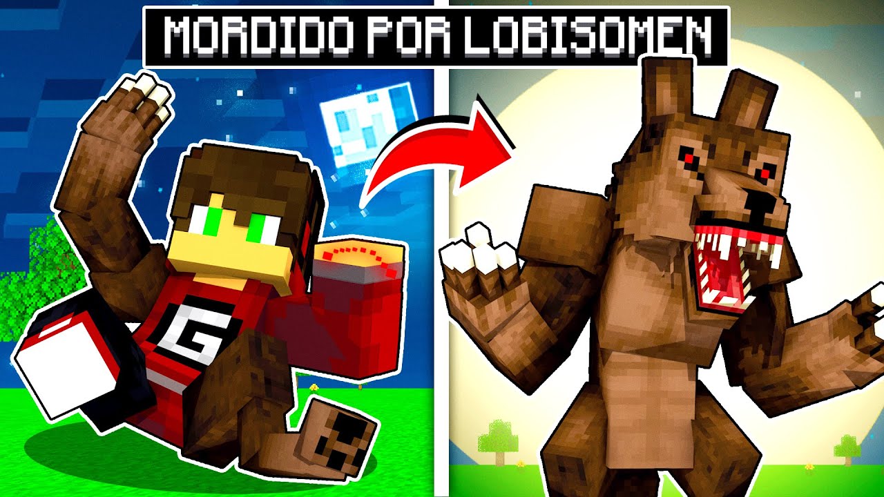 FUI MORDIDO POR UM LOBISOMEN no MINECRAFT ✭ Guihh ✭