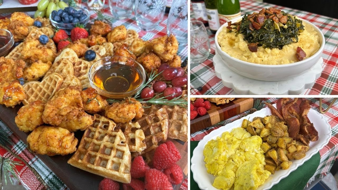 Festive CHRISTMAS Brunch To IMPRESS EVERYONE!🎄Fried Chicken & Waffle Brunch Board & MORE!