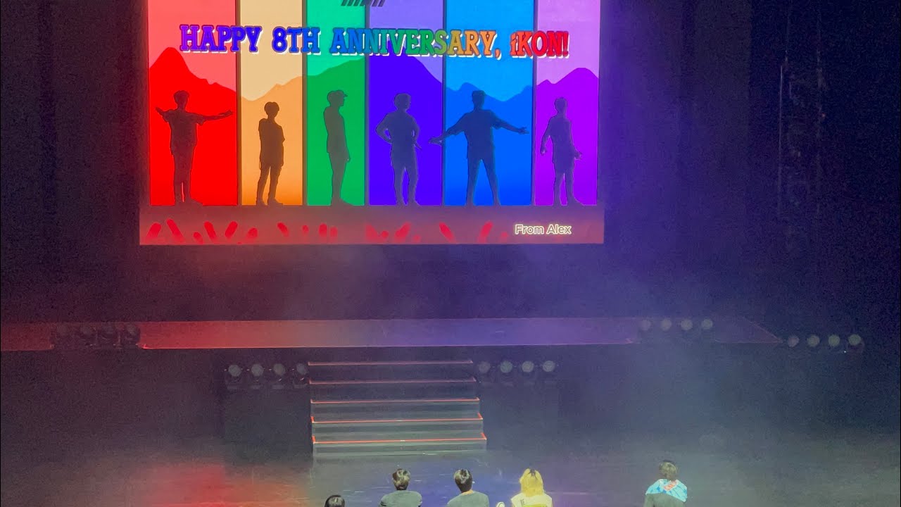 iKON TAKE OFF TOUR IN LA - SPECIAL 8TH ANNIVERSARY MESSAGE FROM FANS; BOBBY & YUNHYEONG TEAR UP #4