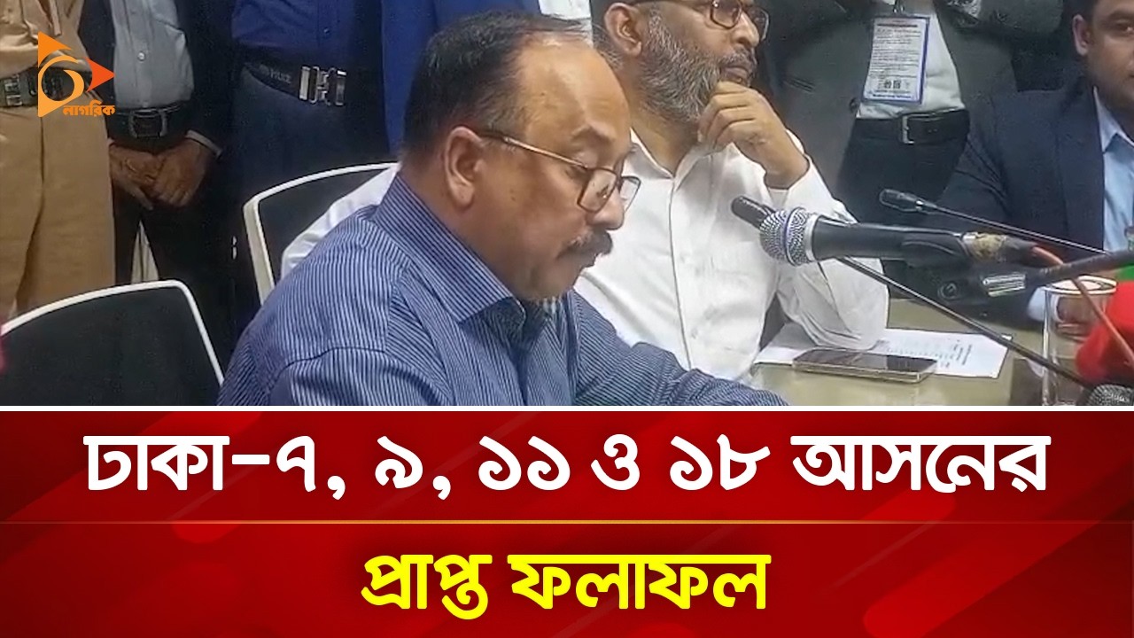 ঢাকা ৭, ৯, ১১ ও ১৮ আসনের প্রাপ্ত ফলাফল | Nagorik TV
